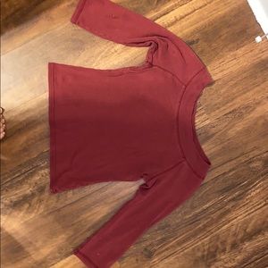 Off the shoulder burgundy sweater